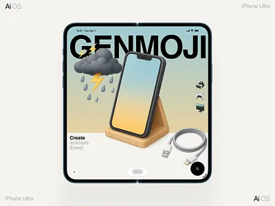 Genmoji APP ai dashboard data design homepage illustration interface ios iphone mobile os
