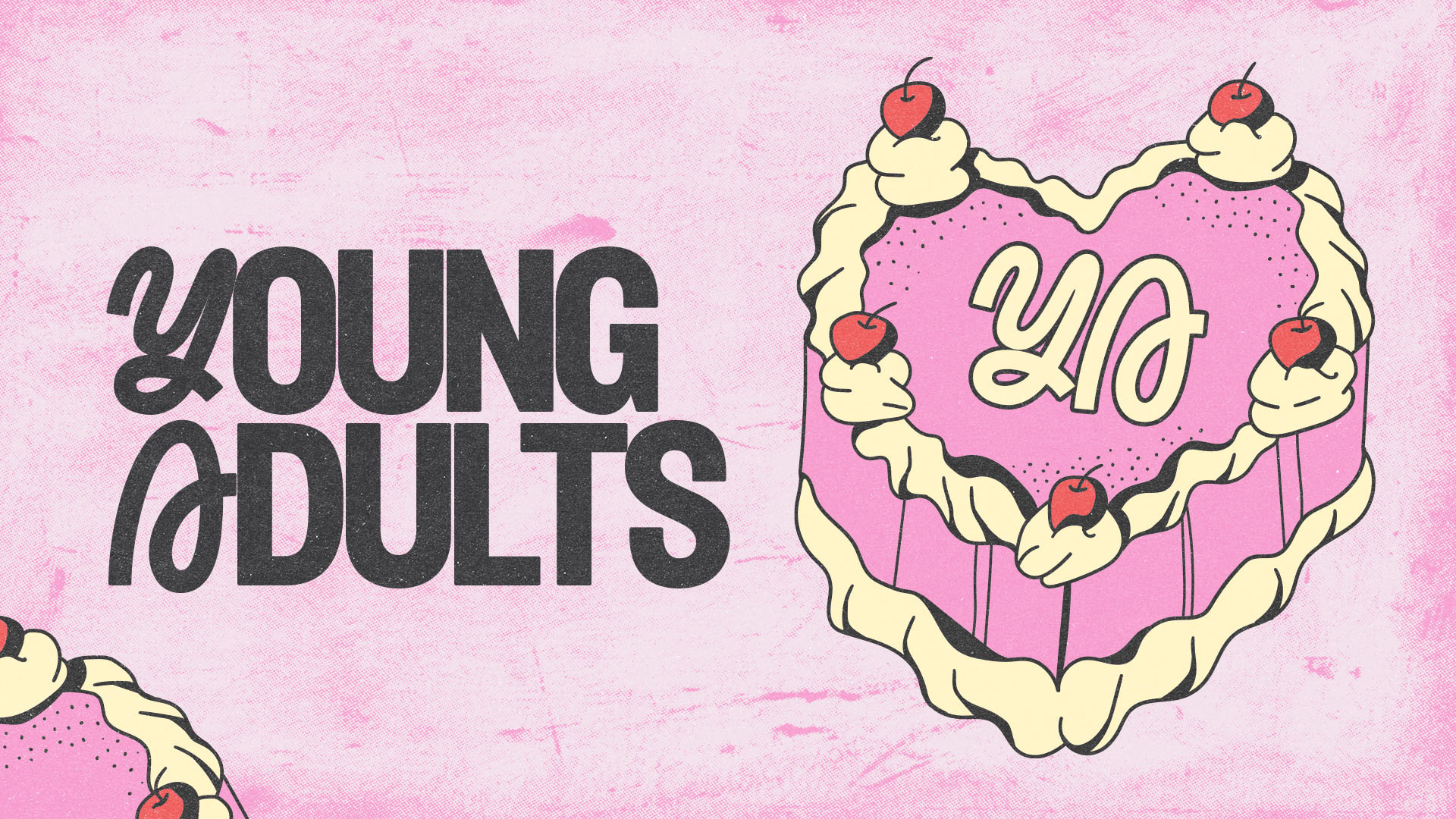 Young Adults | Church Event christian church editorial design god graphic design lettering poster sermon social media type design