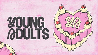 Young Adults | Church Event christian church editorial design god graphic design lettering poster sermon social media type design