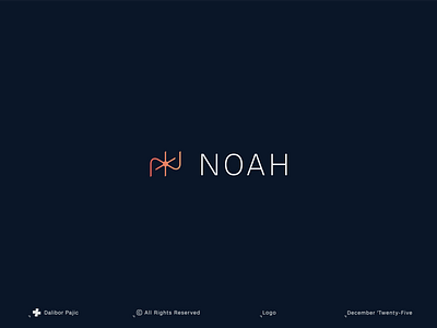 Noah AI operating system for executive intelligence logo concept ai anticipation assistant branding clarity connect context create empathy geometry graphic design help logo minimal organize reliable speed think visual identity wise