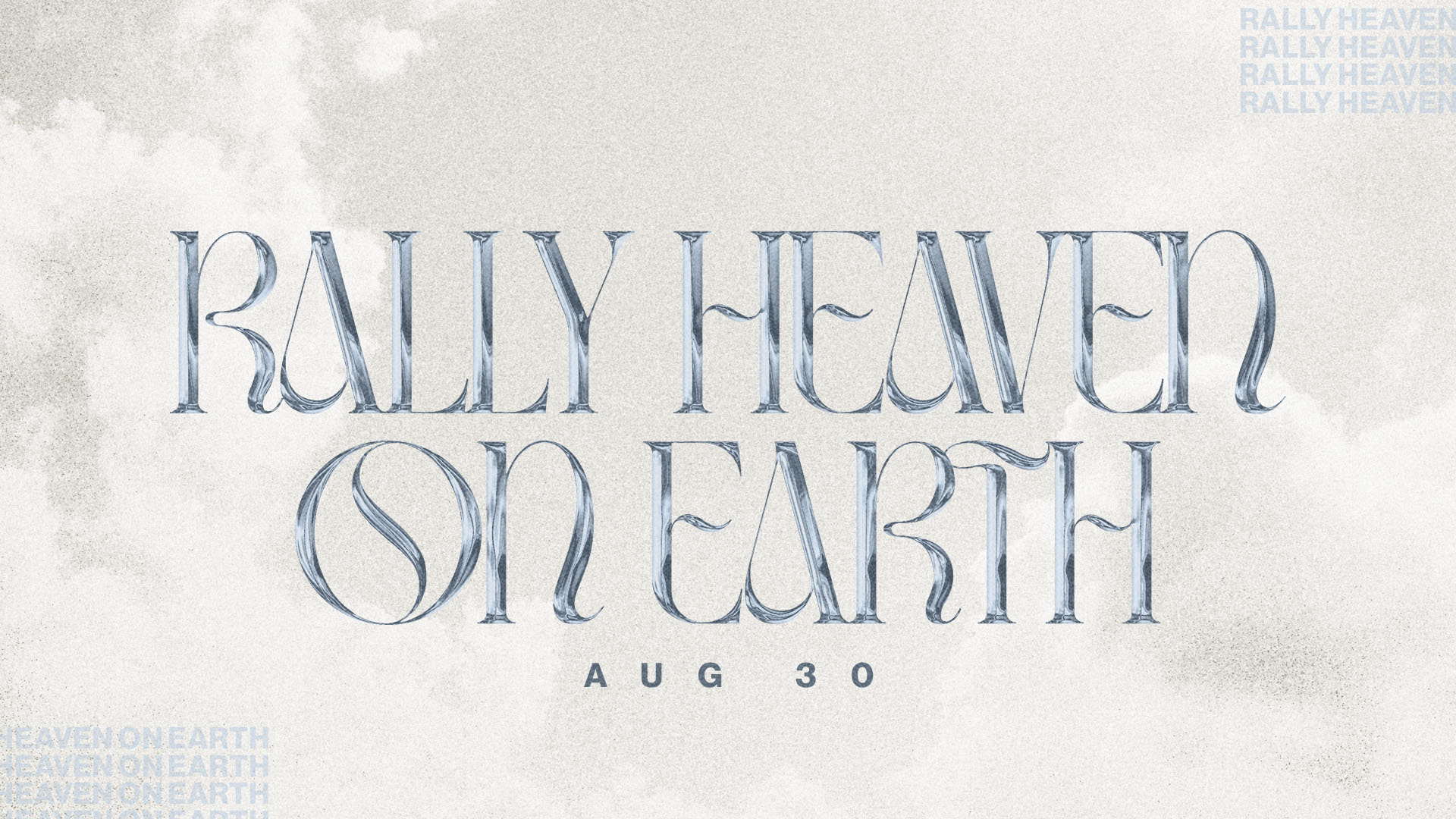 Rally Heaven on Earth | Sermon Series christian church editorial design god graphic design lettering poster sermon social media type design