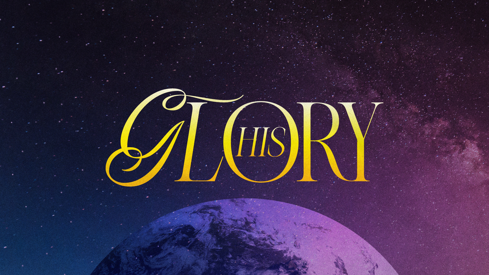 His Glory | Sermon Series christian church editorial design god graphic design lettering poster sermon social media type design
