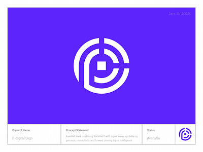 Mission-Critical P+Signal Logo — Ready to Purchase! aibranding branding cloudsolutionsbranding cybersecuritybranding dataanalytics logo design engineeringlogo enterprisesolutionslogo futuristiclogo geometriclogo intelligencesolutions logo logo designer logodesign minimal logo missioncriticalbrand psignal logo rndlogo securecommunicationslogo signallogo visualidentity