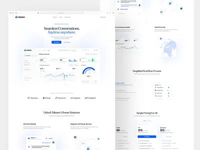 Telezen AI - SaaS Landing Page ai bento branding clean clean ui design dribbble best shot header illustration interaction ios landing page layout minimal saas landing page saas ui saas website ui ux website
