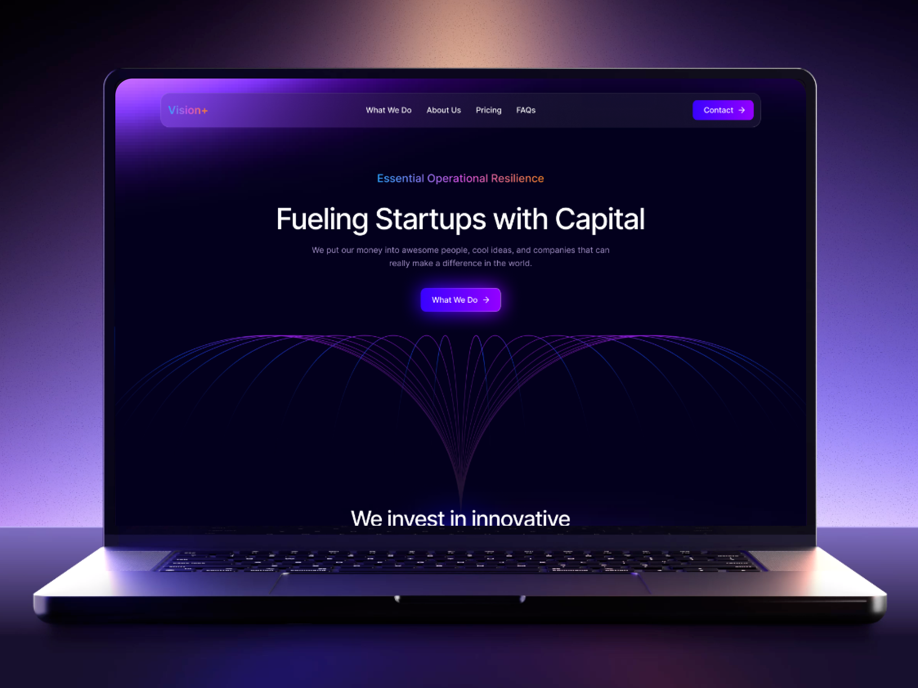 Example of Saa S Landing Page Design