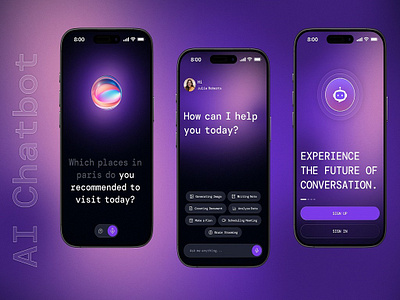 AI Chatbot App Design ai ai assistant ai chatbot ai communication ai design app design artificial intelligence chat app chat bot chatbot chatbot design chatgpt chatting conversational ui deepseek machine learning mobile app mobile app design saas siri