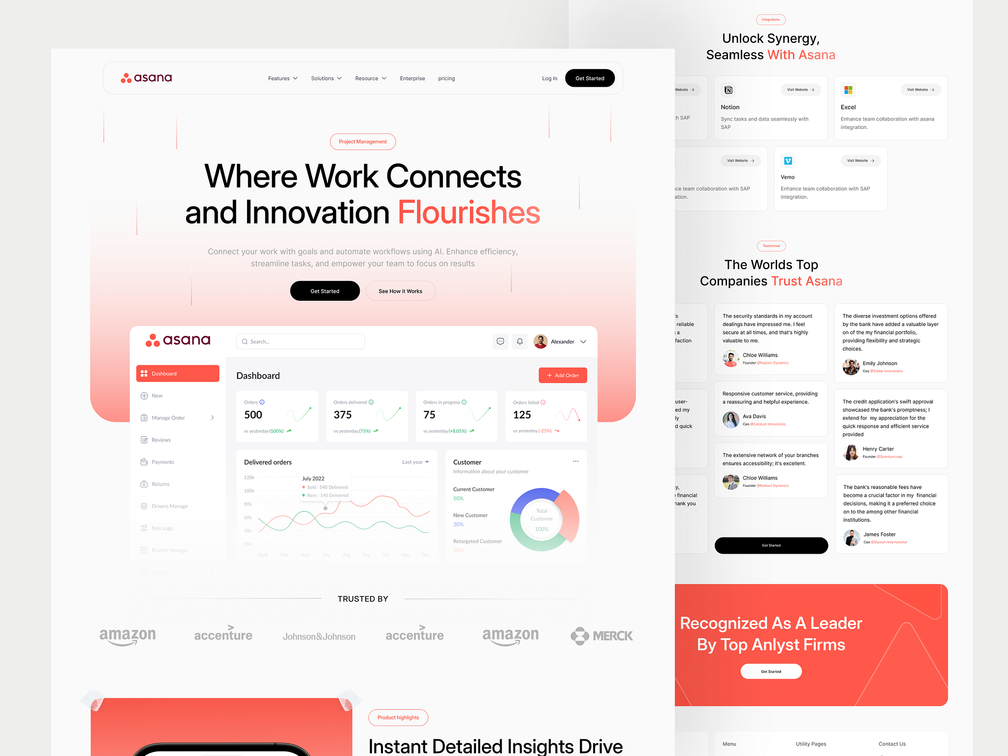 Asana- Work Management SaaS Web Design by Abdur Razzak on Dribbble