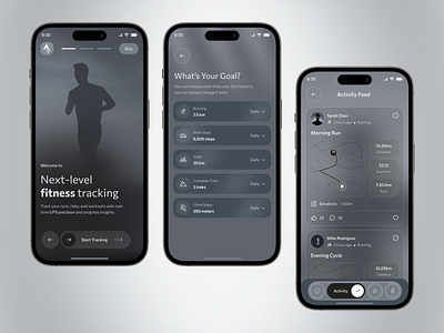 Fitness Stats Interface app app interface branding calorie crypto currency exercise app fitness fitness app health healthcare illustration design mobile app mobile design progress tracker responsive route saas mobile sport tracking ui ux