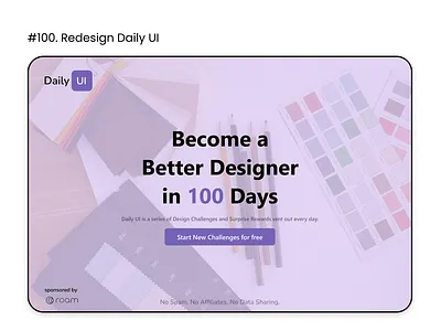 Daily UI 100 : Redesign Daily UI 100 dailyui design redesign redesign daily ui ui ux