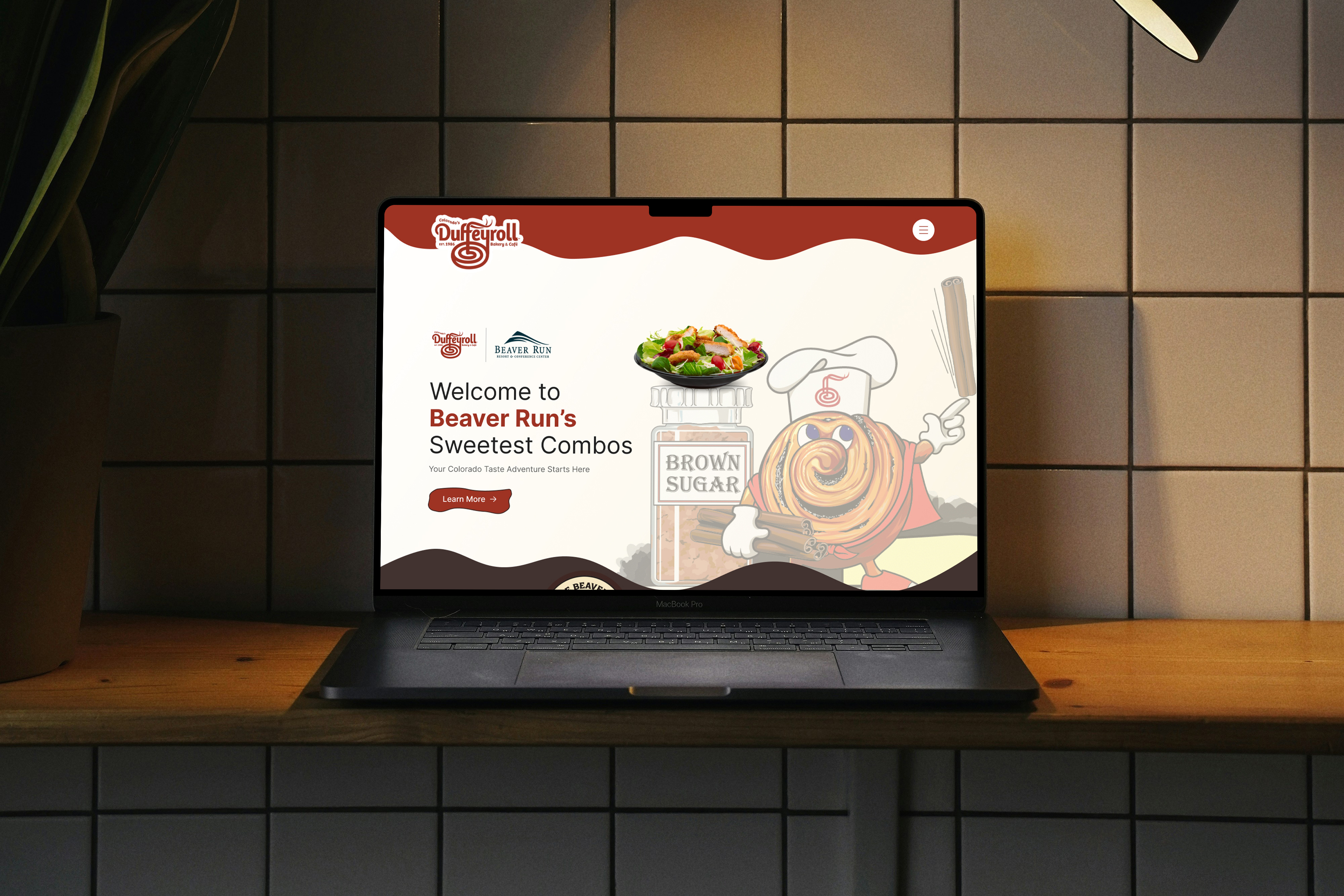 Duffeyrolls × Beaver Run — Food & Travel Landing Page bakery ui collaboration campaign divi landing page duffeyrolls figma design food branding food website design landing page product launch campaign promo page promotion page responsive web design restaurant landing page restaurant website splash page uiux web design website design website redesign wordpress design