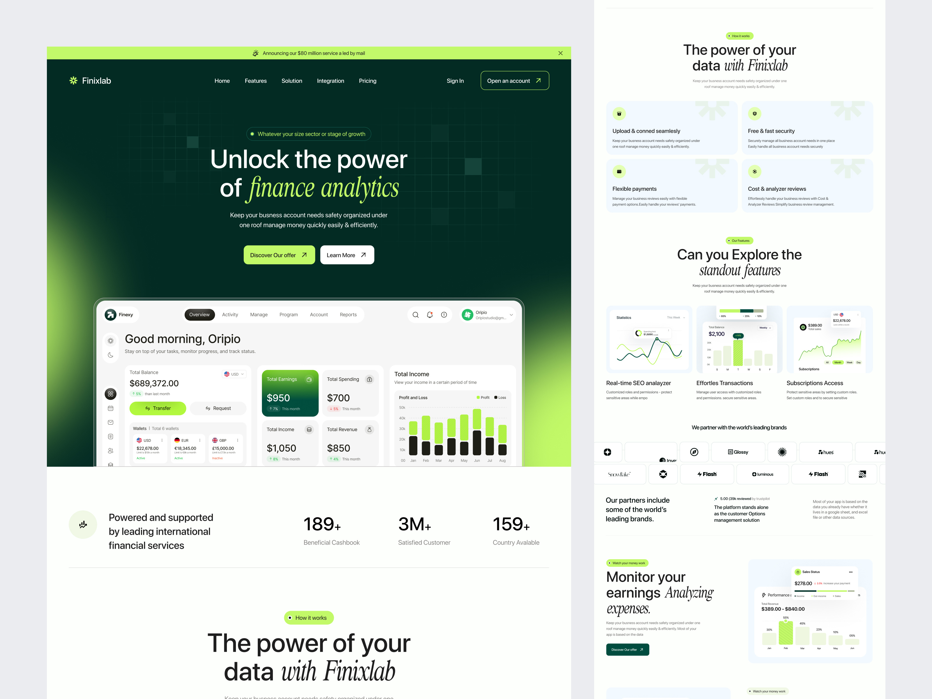 Example of Saas Landing Page