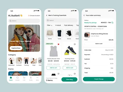 Ecommerce Mobile App cart catalog checkout clean ecommerce ecommerce app fashion listing market minimal mobile app modern order product design retail shop shopping store ui design ux design