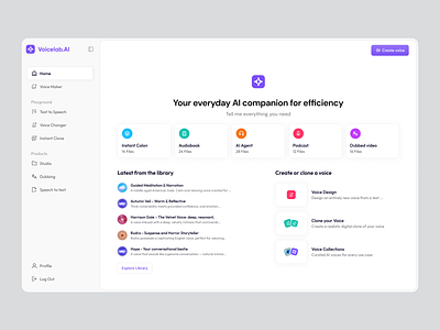 VoicelabAI — AI Voice Agent Platform ai agent ai chatbot ai design b2b saas dashboard design machine learning modern ui product design saas saas design startup ui ui design ui inspiration uiux user experience voice ai wavespace web design website design