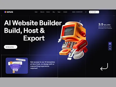 Generate Code AI Landing Page ai code ai landing page design ai saas landing page ai startup ai website builder no code builder page builder saas landing page ui ux web application