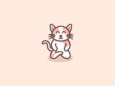 Cute Cat Logo Design animal app branding cat cute design graphic design illustration logo typography ui ux vector