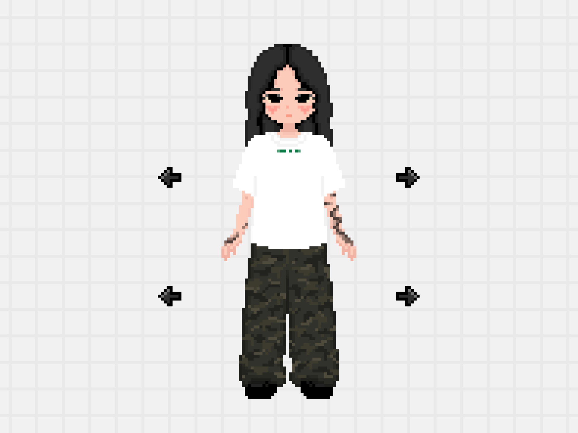 digital closet bitmap character clothes illustration pixel