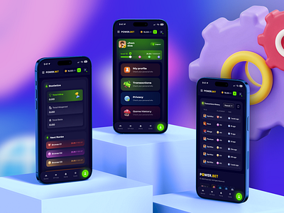 Casino App - Casino Profile app application betting casino casino app casino design casino interface casino profile design gambling gambling app gambling profile gaming gaming app graphic design invite friends online casino profile page rakeback rakeback system