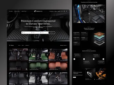 Premio- Car Mat Shopify Website UI/UX Design automobilewebsite carmat carmatwebsite carrentalbusiness carrentalwebsite carrepairwebsite darkthemewebsite dubaircarental ecommercewebsite elegantwebsite figmawebsite miamicarrental miamicars shopifyexpert shopifywebdesign shopifywebsite websitedesigner websitemockup websitetemplate websiteuidesign