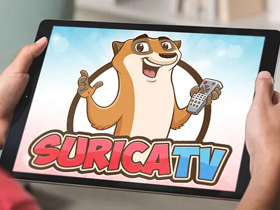 Happy Meerkats Logo Design, Custom Animal for TV Show Branding 2d animal beehaya branding cartoon cartoon logo design graphic design happy illustration logo mascot meerkat social media tv branding tv show ui usa ux vector