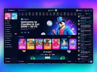 Crypto Casino betting app casino app casino dashboard casino gambling casino games casino ui casino website crypto app crypto casino gambling gambling website ui design web3 design