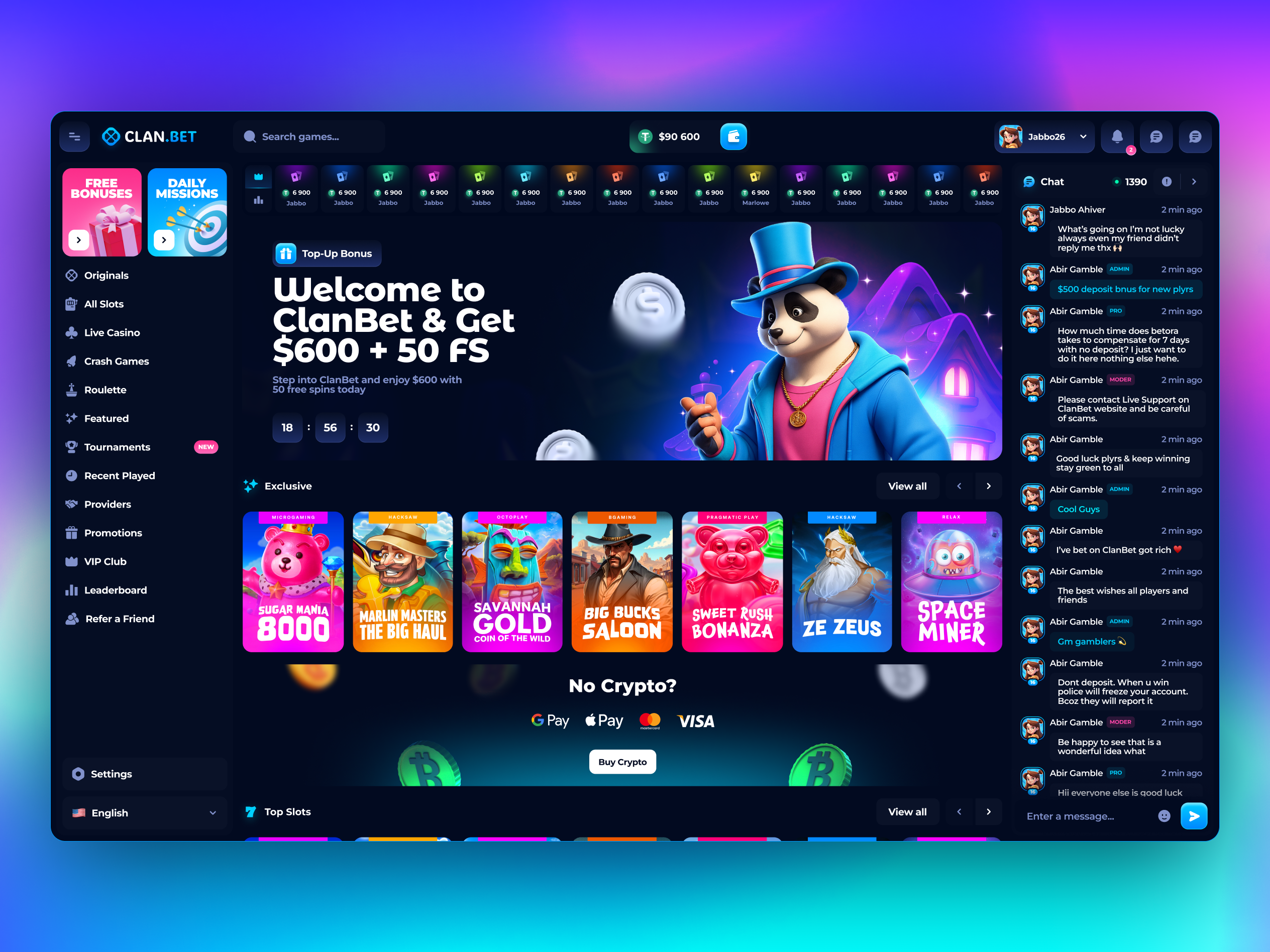 Example of Casino UI/UX Design (Desktop+Mobile)