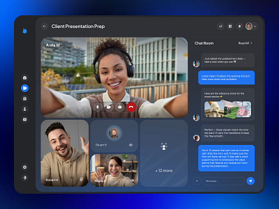 Video Meeting Dashboard - Web App UI call communicationdesign dashboard meeting meetingapp product design team teamwork ui uiux ux videocall website workspace