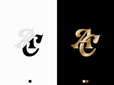 AC Monogram Logo for Branding, Clothing bold brand identity branding clothing design display emblem font graphic design hand lettering handmade identity initials interlock lettering logo logo design logo type minimalist monogram