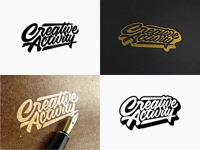 Creative Activity Lettering Logo Concept for Branding brand identity branding clean clothing design display font graphic design hand lettering hand made lettering lettering design logo logo design logo type modern monogram simplicity typography vector