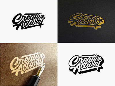 Creative Activity Lettering Logo Concept for Branding brand identity branding clean clothing design display font graphic design hand lettering hand made lettering lettering design logo logo design logo type modern monogram simplicity typography vector