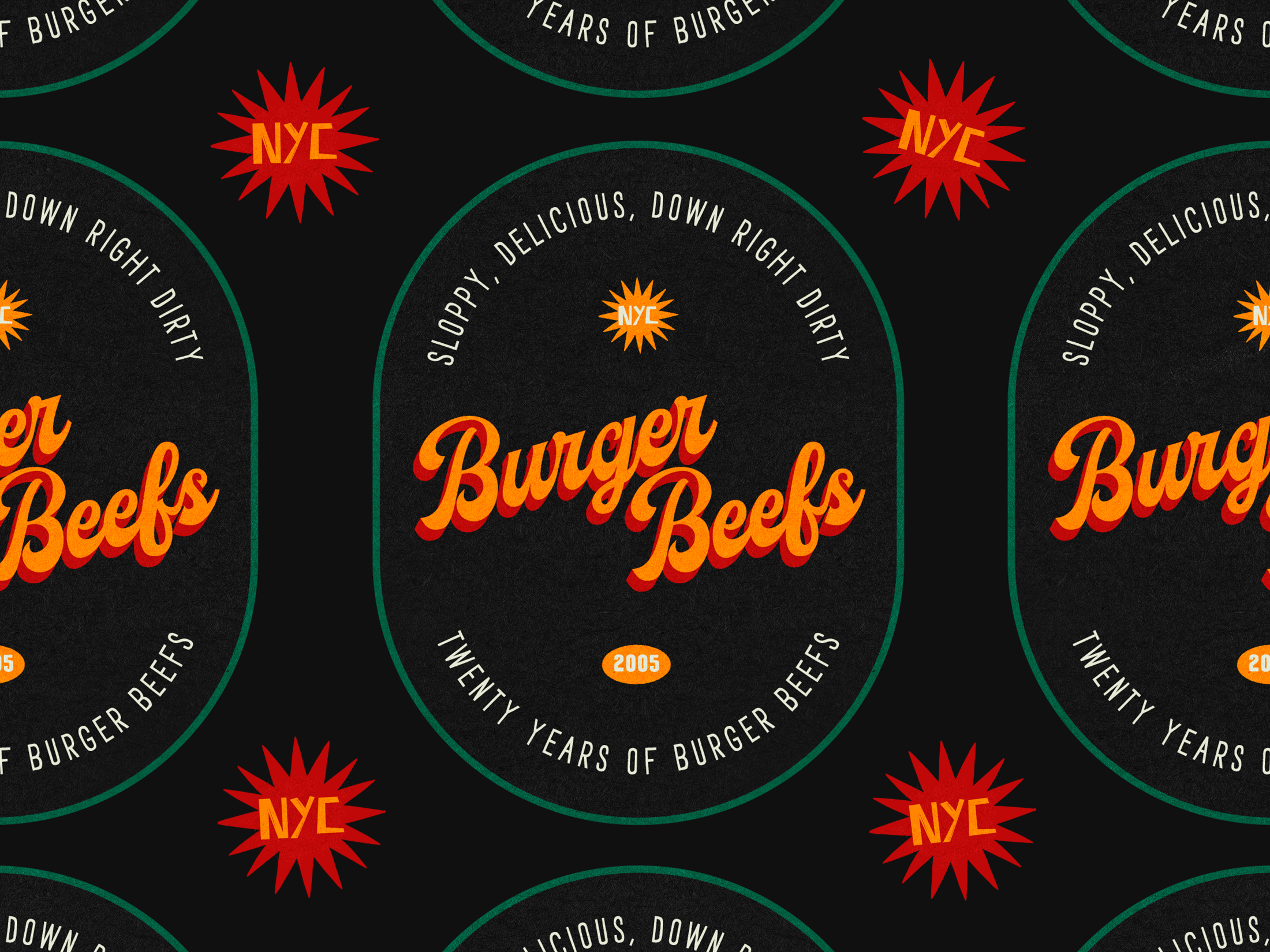 Dirty Dan's animated badge branding burger food freelancer graphic design hand drawn illustration lettering logo nikola obradovic design old school ondsn retro sign texture typography vector vintage