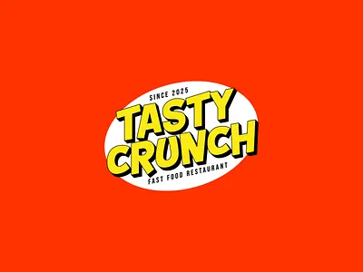 Tasty Crunch – Modern Badge Restaurant Logo Design badge logo brand design brand logo branding california cuisine logo fast food brand fast food restaurant logo graphic design identity designer logo creator logo design logo designer minimal identity modern badge modern brand identity modern logo modern restaurant logo modern vintage logo professional logo designer