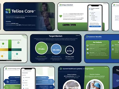 Digital Health Platform Pitch Deck design digital health platform figma google slides graphic design keynote medical pitch deck medical presentation pitch deck powerpoint presentation slides