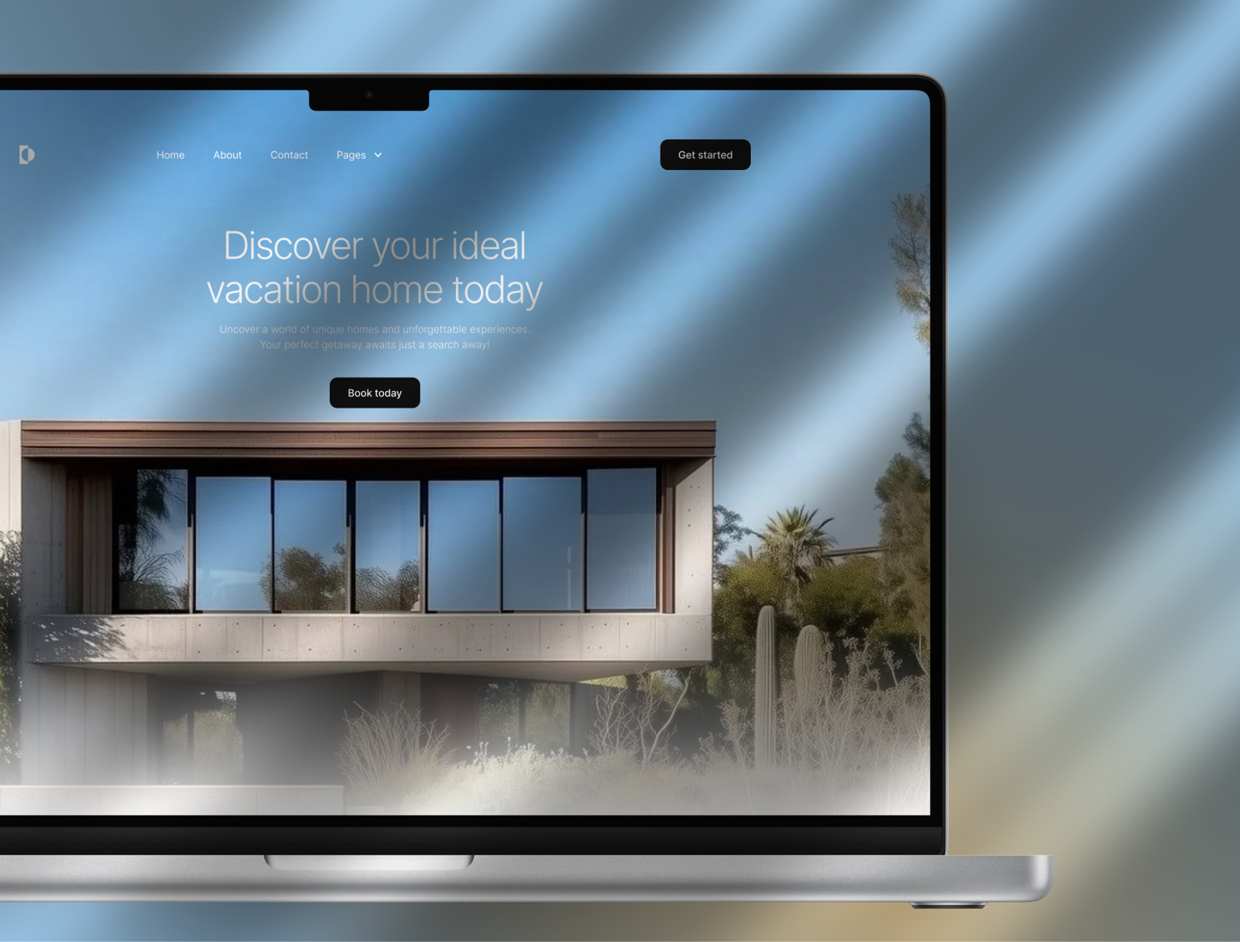 Vacation Rental Website – Modern Real Estate Web Design booking website branding clean design figma graphic design landing page modern ui real estate website travel website ui ui ux web design website design