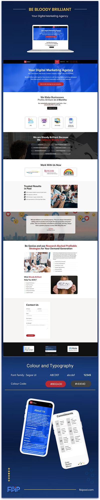 Be Bloody Brilliant Digital Marketing | Website ui web design website