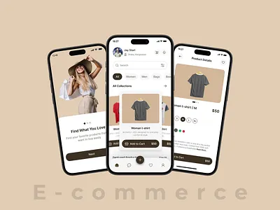 Fashion E-commerce Apps Concept app interface cart ui design checkout flow ui clean app ui ecommerce app ui ecommerce dashboard ecommerce mobile ui ecommerce ux minimal app design mobile app ui mobile commerce modern ecommerce ui online store app product listing ui product page ui saas app ui shopping app design trending apps ui ux design