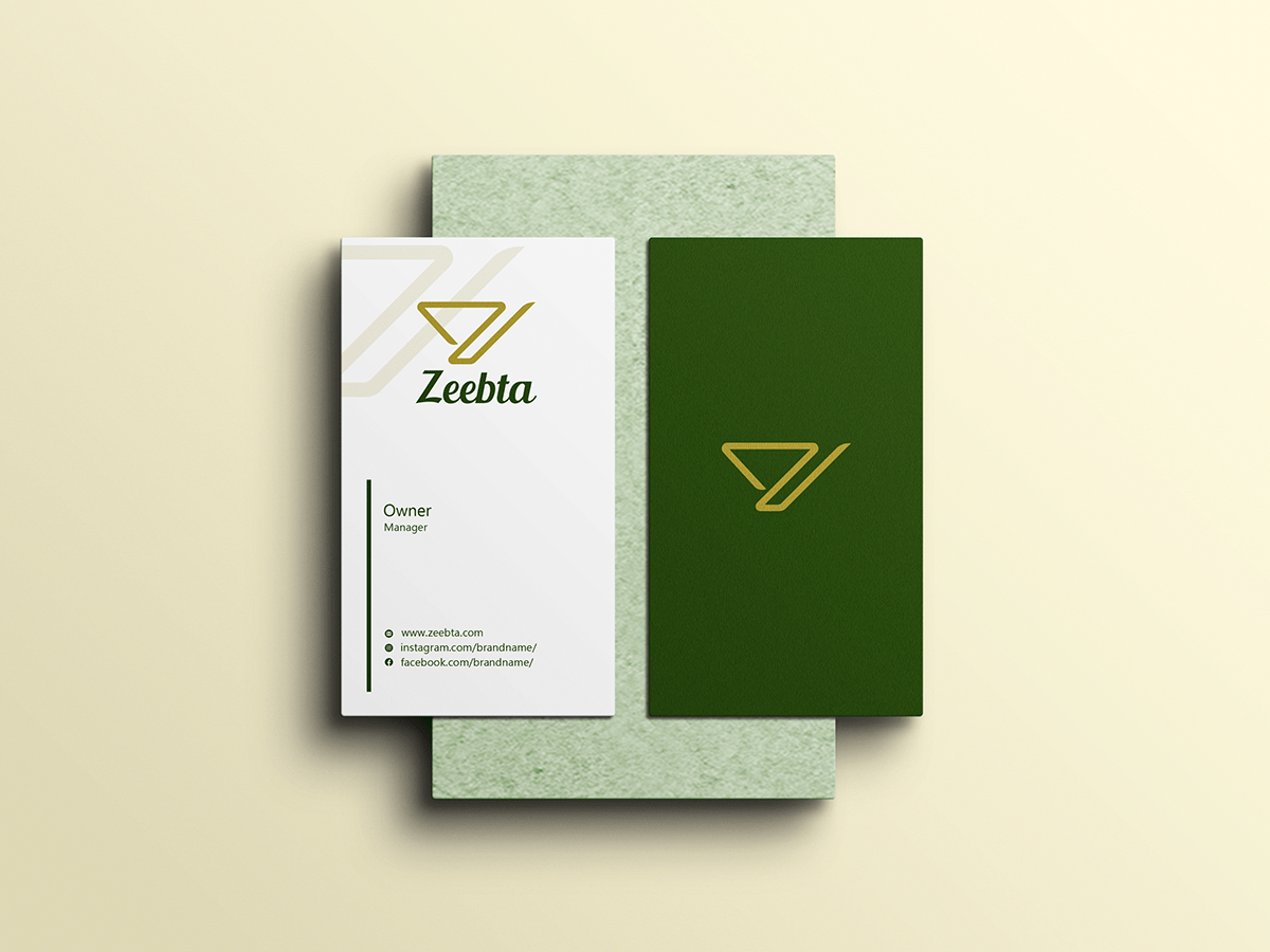 Zeebta Logo and Business Card Design 3d brand identity branding business business card business card design card design company logo design graphic design graphics icon design logo logo design logo icon logo mark minimal startup logo vector