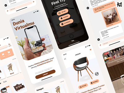 DIKI (Digital Interior Kriya Indonesia) 3d app ar brown digital earth ecommerce furniture interior marketplace trend ui ux vr wood