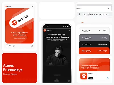Resarc - AI Research Assistant Branding ai animation app artificial intelegent branding design graphic graphic design instagram post logo motion graphics research social media ui uigo ux