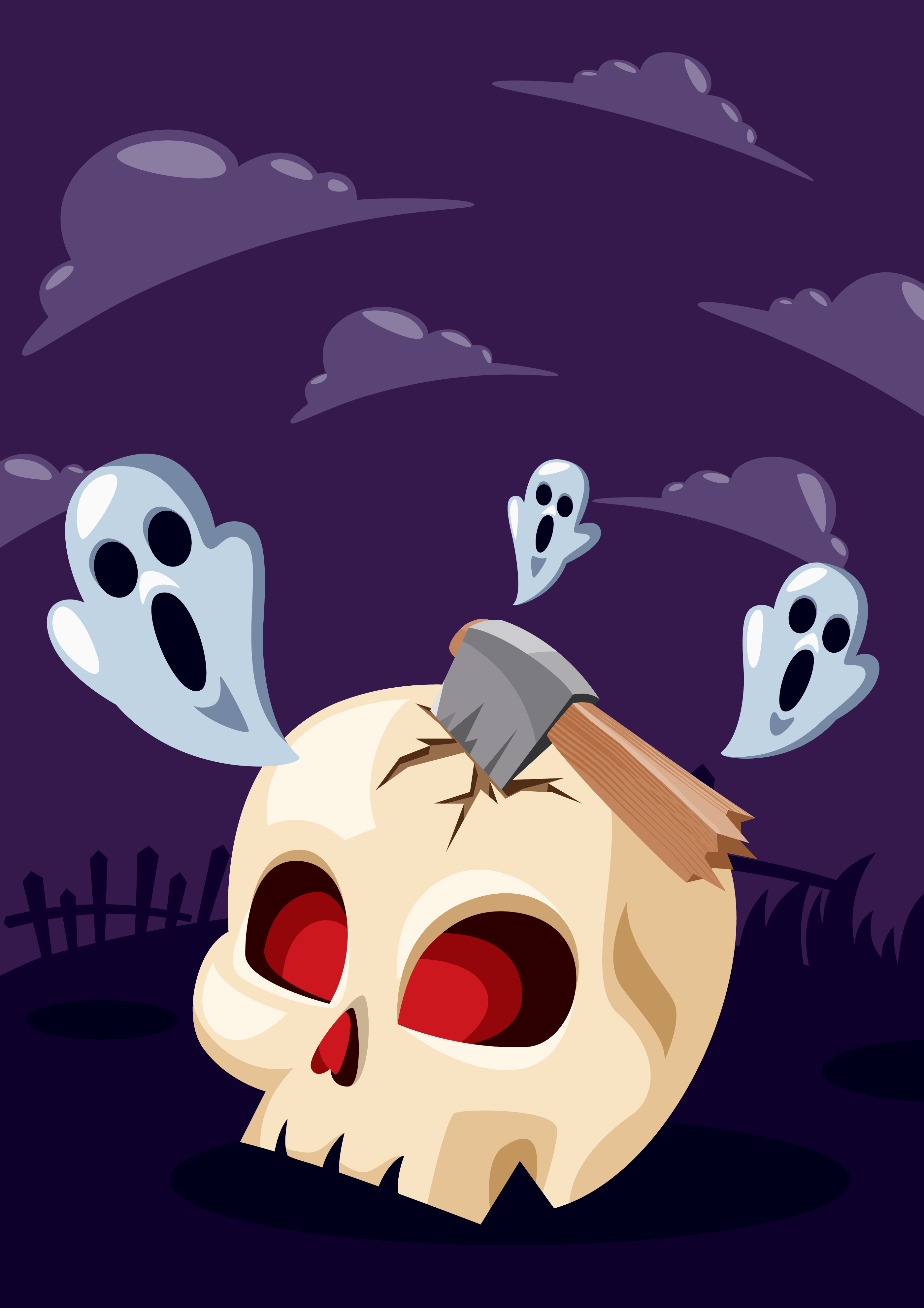 Halloween Cards digital illustration graphic design illustration vector