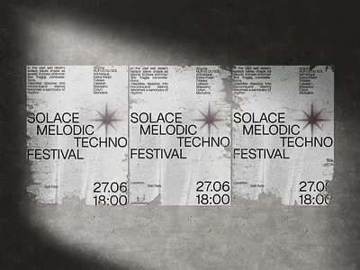 Swiss-style typography poster | Techno Festival design festival graphic design melodic techno minimal minimalist minimalist layout modular grid music branding music poster poster rave star swiss swiss style techno typography