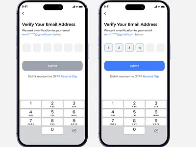 OTP Verfication Page design figma illustration mobile app ui uiux ux