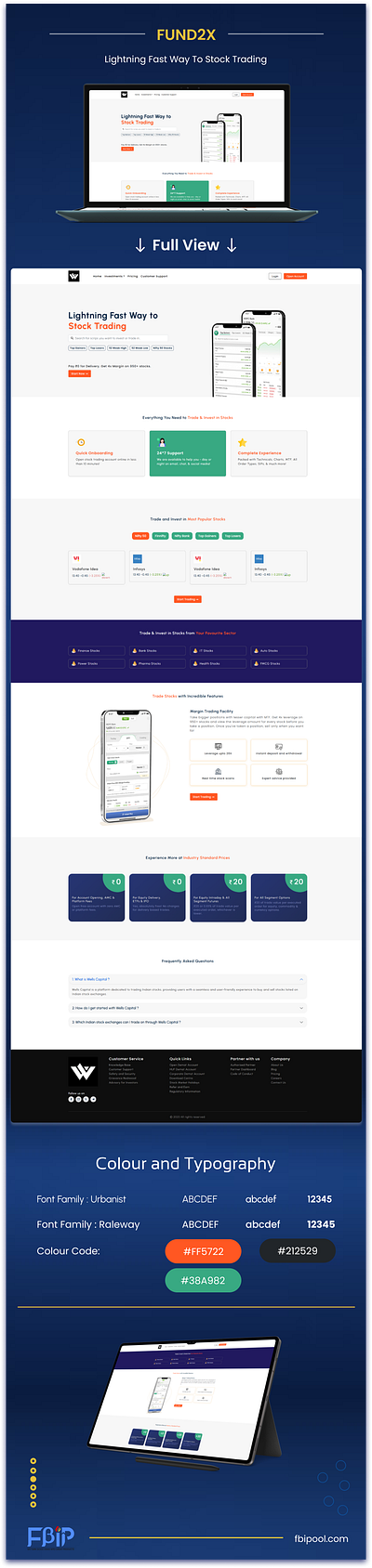 Fund 2x Trading Landing Page | Website branding design trading ui web website website design
