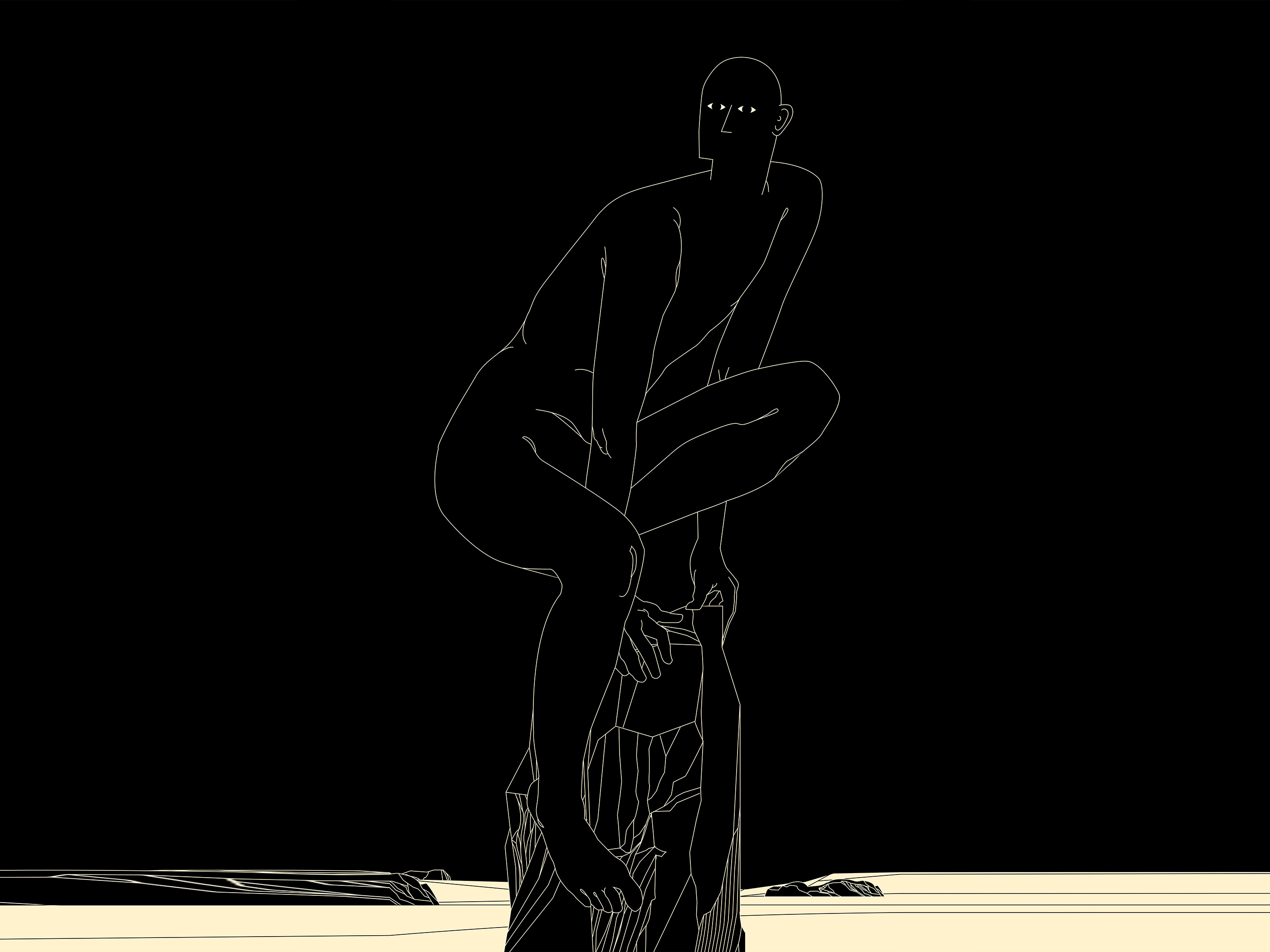 Better view abstract composition conceptual illustration design dual meaning figure figure illustration graphic design illustration laconic lines metaphoric illustration minimal poster