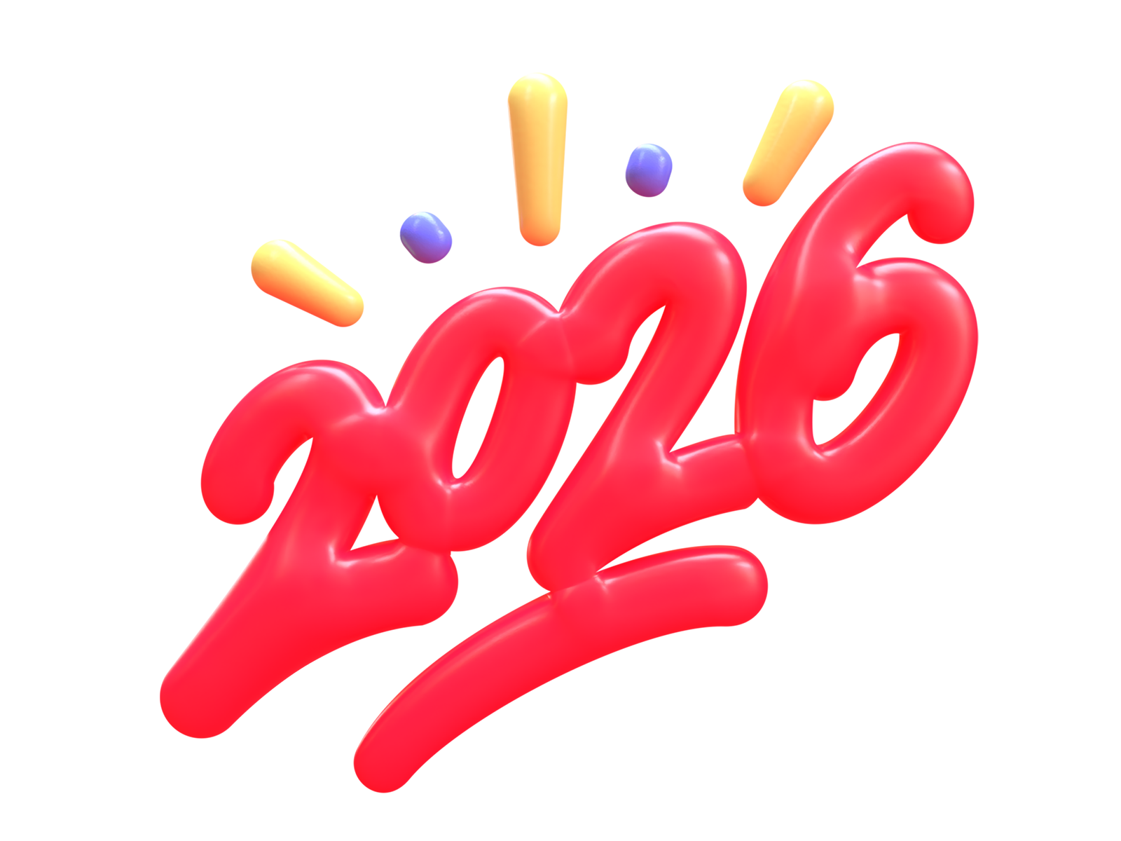 Hello 2026 🎉 — a new-year 3D lettering drop. by Alex Gorka on Dribbble