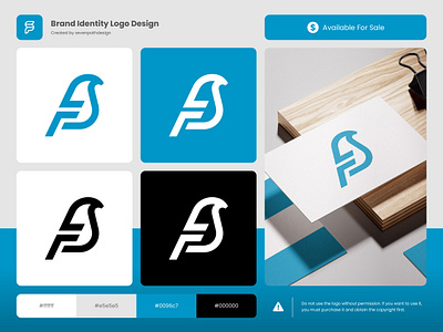 Letter F Bird Logo (Premade Logo For Sale) animal bird brand identity branding business logo company logo corporate logo dove f flogo grapic design hummingbird letterf logo logo design logo template logomark logos premade logo