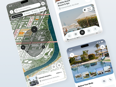 Mobile Booking App Design booking hospitality booking hotel app hotel booking ui hotel branding hotel search app map interface mobile booking app mobile interface online hotel booking properties property app property booking app property management property rental app real estate realestate travel app design travel booking app travel ui design