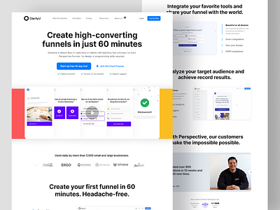 Funnels Website UI Design best design dribbble funnels funnels website design header hero section minimal saas design saas products saas website trending ui uiux ux wesite design