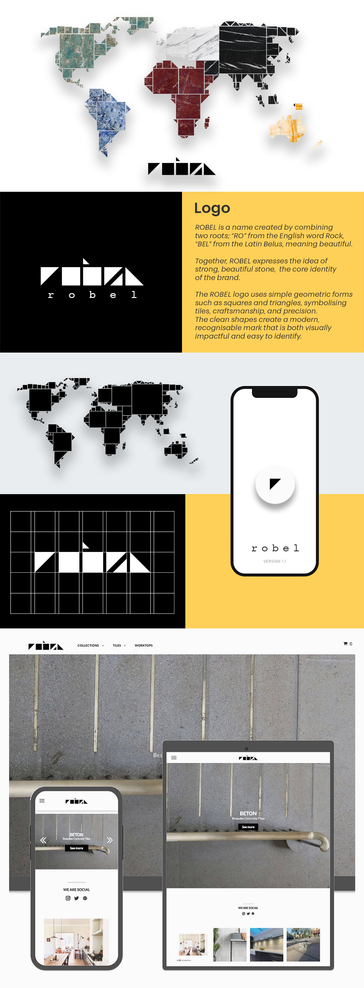 Logo/Branding & Web Design | Robel Tiles branding design graphic design logo typography