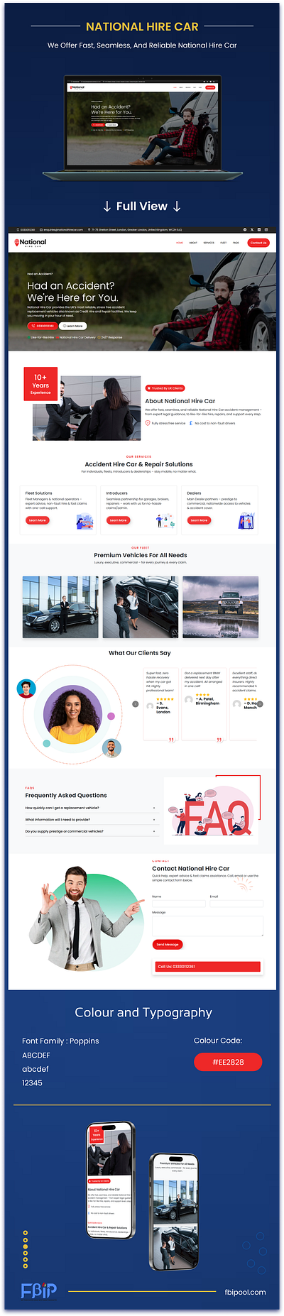 National Hire Car | Website branding design ui web website website design