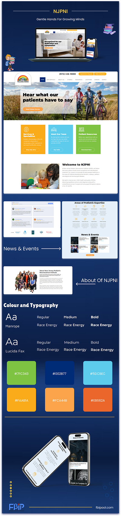 NJPNI - New Jersey Paediatric Neuroscience Institute | Website branding design graphic design illustration ui web website website design